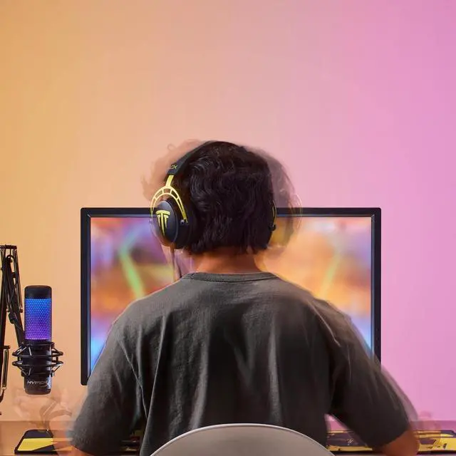 Alt view image 4 of 7 - HyperX Cloud Alpha Gaming Headset - TimTheTatMan Edition - Dual Chamber Drivers, Memory Foam, Aluminum Frame, Detachable Microphone