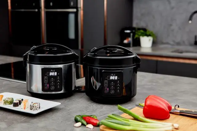 Alt view image 7 of 7 - Yum Asia Kumo YumCarb Rice Cooker with Ceramic Bowl and Advanced Fuzzy Logic, (5.5 Cups, 1 Litre), 5 Rice Cooking Functions, 3 Multicooker Functions, 110V US Power (Dark Stainless Steel)