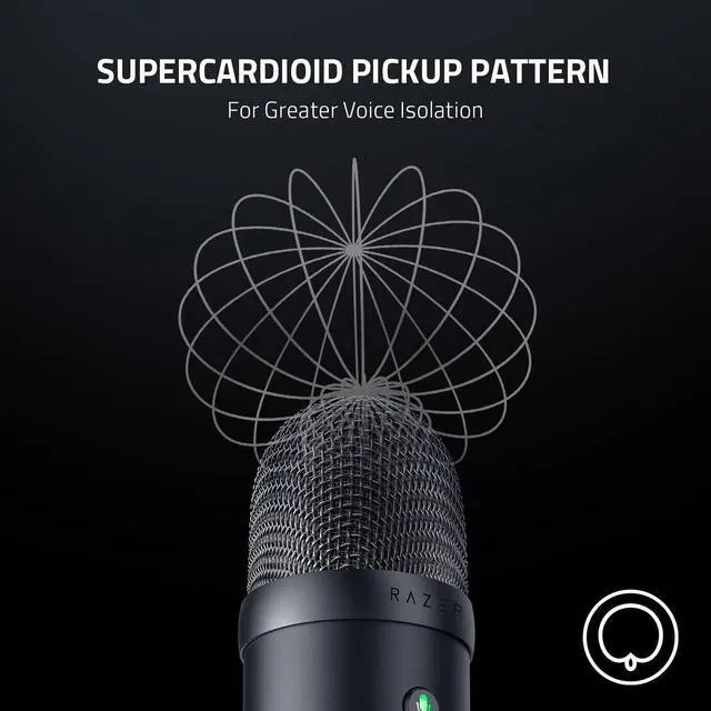 Alt view image 7 of 11 - Razer Seiren V2 X USB Condenser Microphone for Streaming and Gaming on PC: Super cardioid Pickup Pattern - Integrated Digital Limiter - Mic Monitoring and Gain Control - Built-in Shock Absorber