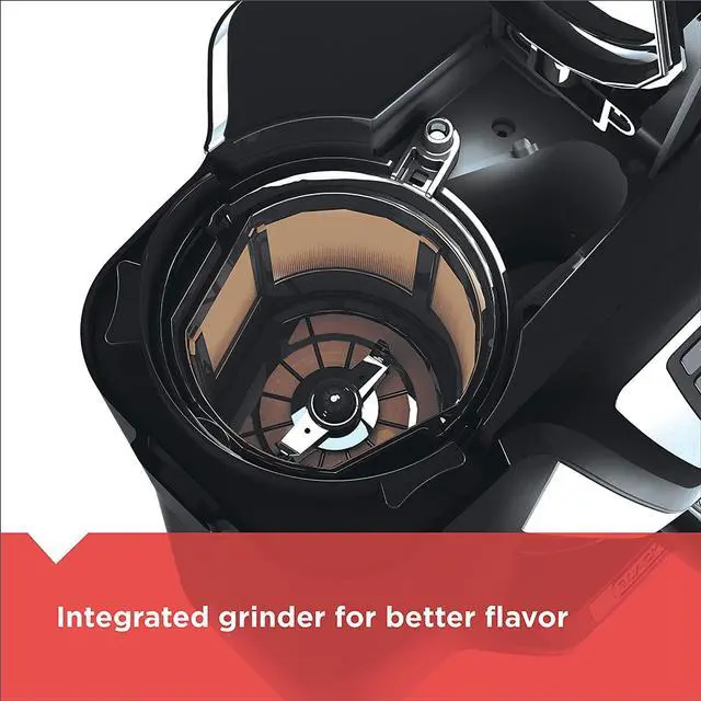 Alt view image 3 of 7 - BLACK+DECKER 12-Cup Mill and Brew Coffee Maker, Automatic Grind and Brew Drip Coffee Machine, Programmable, Sneak-A-Cup, Reusable Filter.