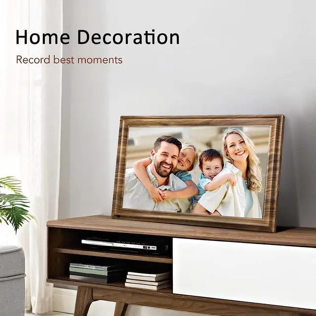 Alt view image 2 of 7 - 16 Inch Large Digital Picture Frame, Canupdog Digital Photo Frame with 32GB Storage Wall Mountable, Auto-Rotate, Motion Sensor Share Photo Video via App, Welcome to consult