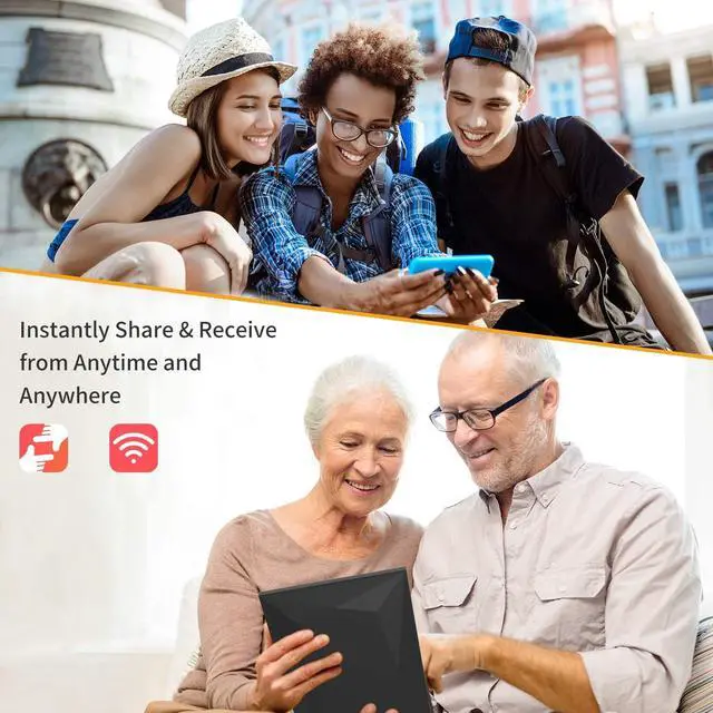 Alt view image 7 of 7 - Digital Photo Frame WiFi 10.1 Inch Frameo Smart Digital Picture Frame with HD IPS Touch Screen, 16GB Storage, Auto-Rotate, Send Photos or Videos via Free App from Anywhere, Black, Welcome to consult