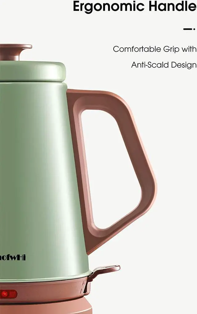 Alt view image 5 of 7 - DmofwHi Gooseneck Electric Kettle(1.0L), 100% Stainless Steel BPA Free Classic Pour Over Coffee Kettle | Tea Kettle - Green