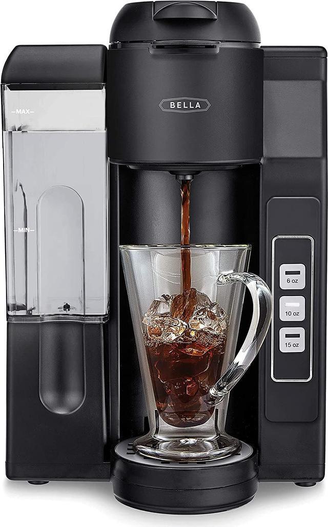 BELLA Single Serve Coffee Maker, Dual Brew, K-cup Compatible - Ground Coffee  Brewer with Removable Water Tank & Adjustable Drip Tray, Perfect for Travel  