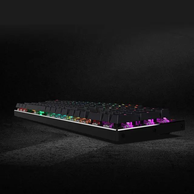 Alt view image 7 of 7 - K556 RGB LED Backlit Wired Mechanical Gaming Keyboard, 104 Keys Hot-Swap Mechanical Keyboard w/Aluminum Base, Upgraded Socket and Noise Absorbing Foams, Soft Tactile Brown Switch