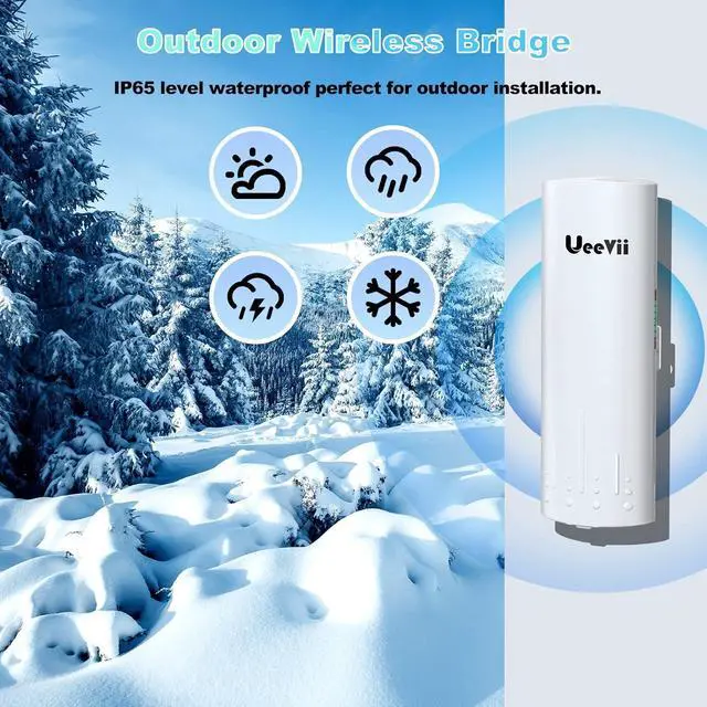 Alt view image 6 of 7 - UeeVii CPE450 Wireless Bridge Outdoor Point to Point & 2-Pack Bridge Bracket