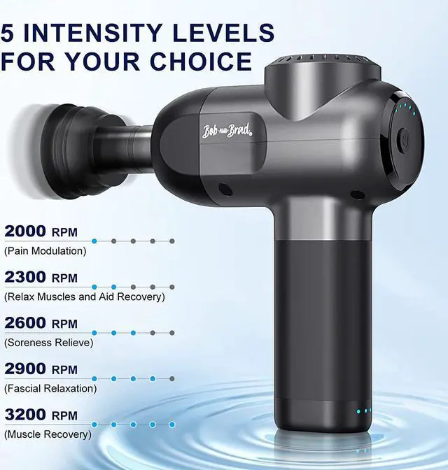 Alt view image 4 of 7 - Bob and Brad Deep Tissue Percussion C2 Massage Gun (from original manufacturer with original package and accessories, providing one year warranty)