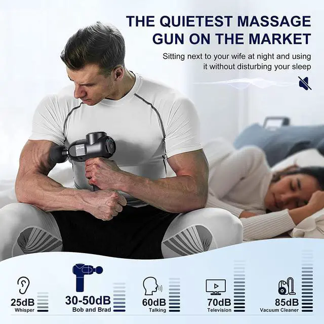 Alt view image 2 of 7 - Bob and Brad Deep Tissue Percussion C2 Massage Gun (from original manufacturer with original package and accessories, providing one year warranty)