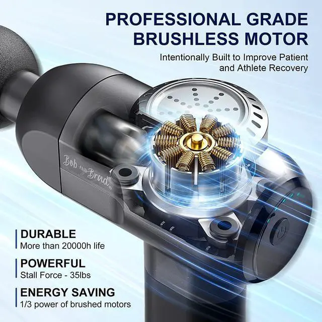 Alt view image 7 of 7 - Bob and Brad Deep Tissue Percussion C2 Massage Gun (from original manufacturer with original package and accessories, providing one year warranty)