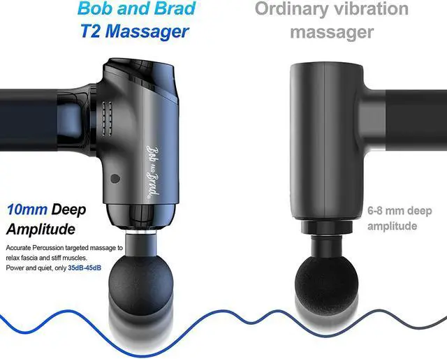 Alt view image 2 of 7 - Bob and Brad T2 Massage Gun, Percussion Deep Tissu Muscle Massage Gun (from original manufacturer with original package and accessories, providing one year warranty)