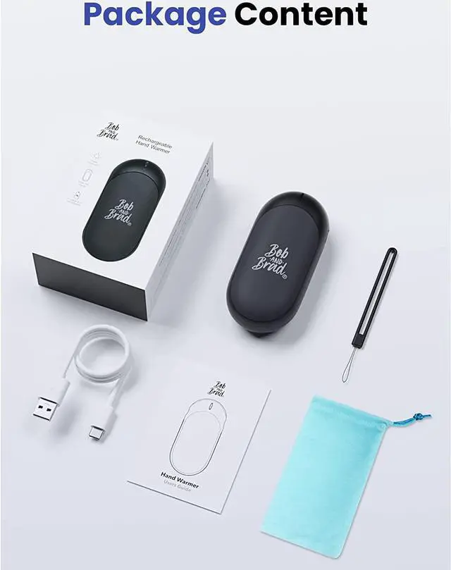Alt view image 2 of 7 - BOB AND BRAD Rechargeable Hand Warmer, 10000mAh Pocket Power Bank (Brand New)