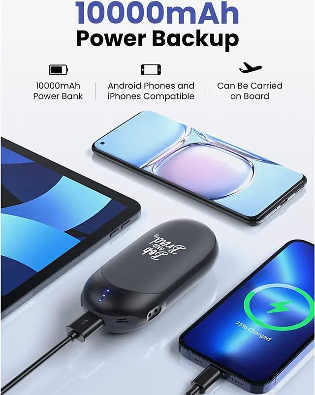 Alt view image 3 of 7 - BOB AND BRAD Rechargeable Hand Warmer, 10000mAh Pocket Power Bank (Brand New)