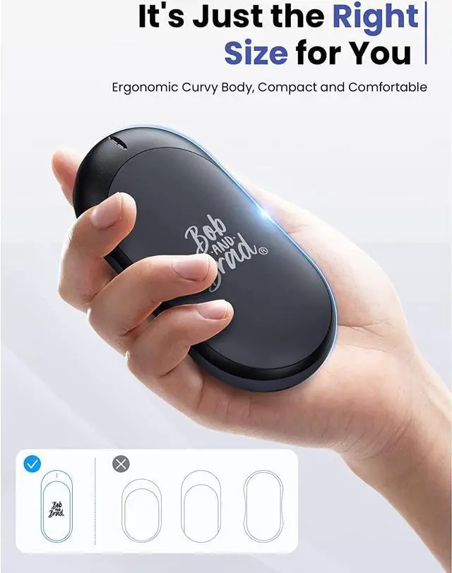 Alt view image 5 of 7 - BOB AND BRAD Rechargeable Hand Warmer, 10000mAh Pocket Power Bank (Brand New)