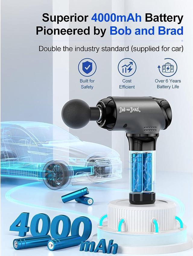 Alt view image 3 of 7 - BOB AND BRAD T2 Massage Gun, Percussion Muscle Massage Gun Deep Tissue with 10MM Amplitude, Handheld Electric Massager for Athletes Pain Relief Therapy and Relaxation (Brand New)