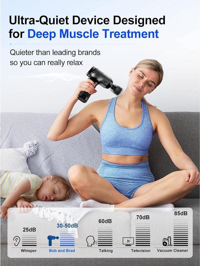 Alt view image 4 of 7 - BOB AND BRAD T2 Massage Gun, Percussion Muscle Massage Gun Deep Tissue with 10MM Amplitude, Handheld Electric Massager for Athletes Pain Relief Therapy and Relaxation (Brand New)