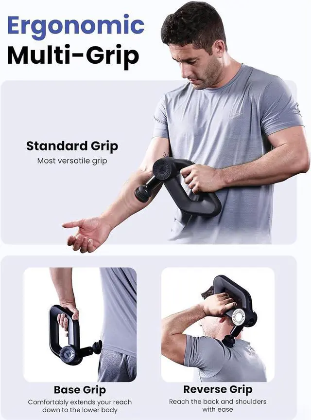 Alt view image 7 of 7 - BOB AND BRAD D6 Pro Massage Gun Deep Tissue Percussion with 16mm Amplitude, Professional Electric Handheld Muscle Massager Gun for Athletes Pain Relief with Ultra Quiet Technology (Brand New)