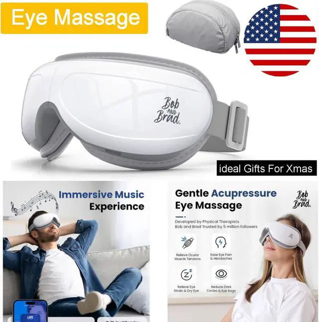 Alt view image 2 of 7 - BOB AND BRAD Smart Eye Massager,Reducing Dry Eyes, Puffy Eyes and Eyestrain - Heated Eye Massager Mask Massage Eyes and Temples for Relaxation - Ideal Gift for Women and Men
