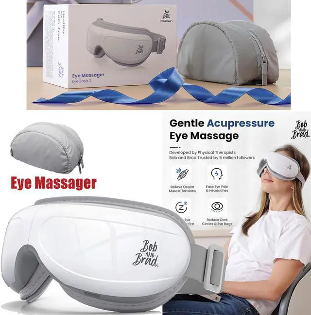 Alt view image 3 of 7 - BOB AND BRAD Smart Eye Massager,Reducing Dry Eyes, Puffy Eyes and Eyestrain - Heated Eye Massager Mask Massage Eyes and Temples for Relaxation - Ideal Gift for Women and Men