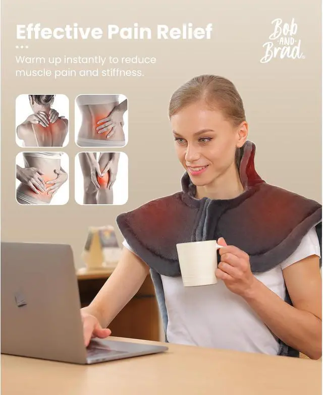 Main image of Bob and Bob Neck And Shoulder Heating Pad Heated Shawl for Shoulder Pain Relief and Relaxation Washable Healthy Care ideal Gift For Mom/Dad Birthday Gift,Mother's Day/Father's Day Gift,Christmas Gifts