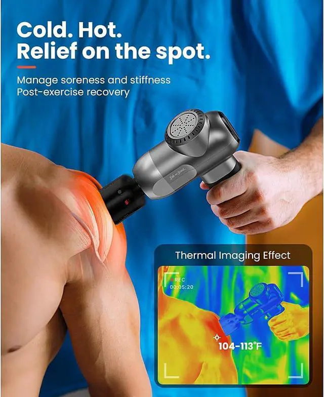Alt view image 5 of 7 - BOB AND BRAD C2 Massage Gun, Deep Tissue Percussion Massager Gun, Muscle Massager with 5 Speeds and 5 Heads, Electric Back Massagers for Professional Athletes Home Gym