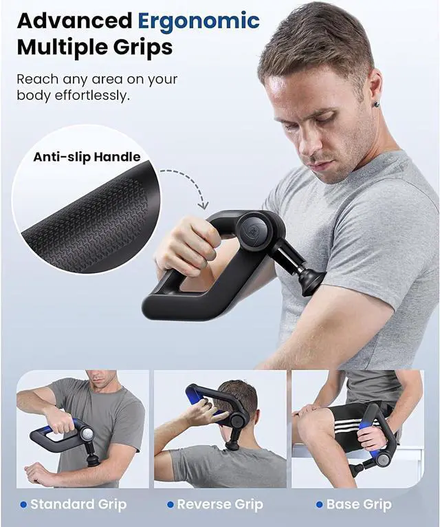 Alt view image 5 of 7 - BOB AND BRAD D5 Pro Massage Gun, Powerful Percussion Massage Gun Deep Tissue with Enhanced Power for Athletes Home Gym, Handheld Muscle Massager Gun for Pain Relief & Muscle Therapy