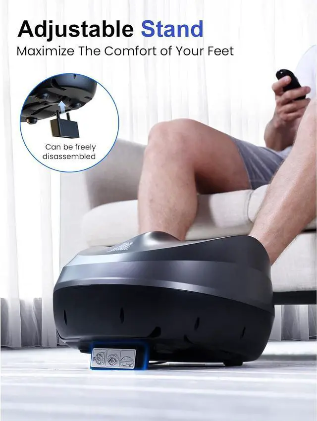Alt view image 2 of 7 - BOB AND BRAD Foot Massager Machine with Heat and Remote,Electric Shiatsu Deep Kneading Foot Massager with 4 Level, Relieve for Plantar Fasciitis and Neuropathy Pain