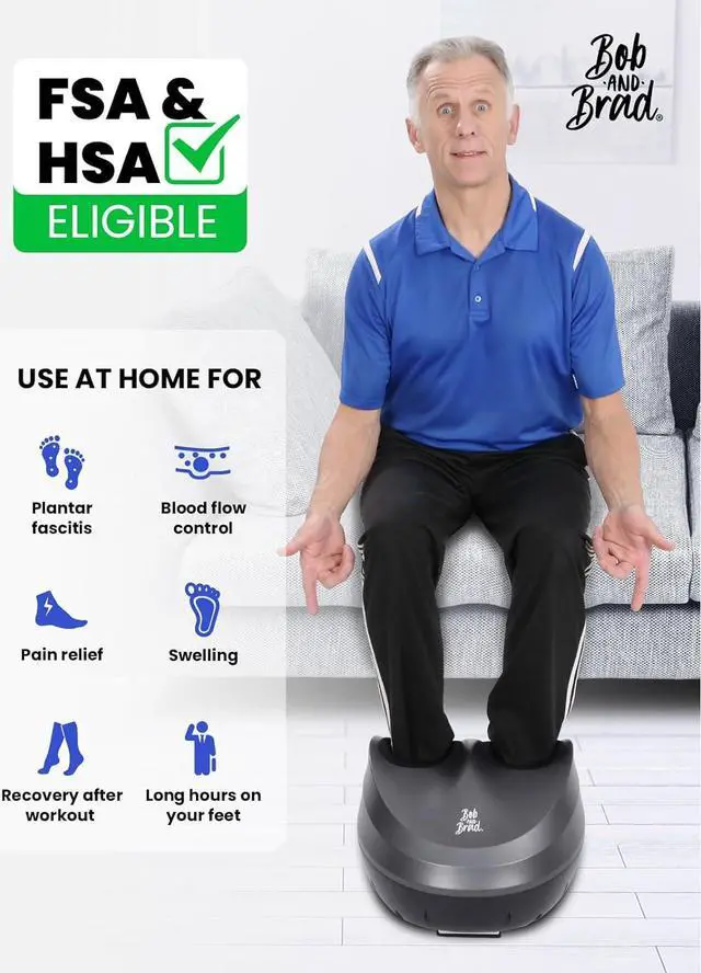 Alt view image 6 of 7 - BOB AND BRAD Foot Massager Machine with Heat and Remote,Electric Shiatsu Deep Kneading Foot Massager with 4 Level, Relieve for Plantar Fasciitis and Neuropathy Pain