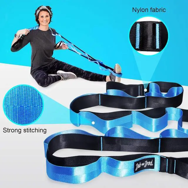 Alt view image 5 of 7 - BOB AND BRAD Stretch Strap, 12 Loop Yoga Stretch Strap, Non-elastic Stretch Strap for Stretching, Physical Therapy, Pilates, Dance, Gymnastics, and Athletic Trainers with Carry Bag