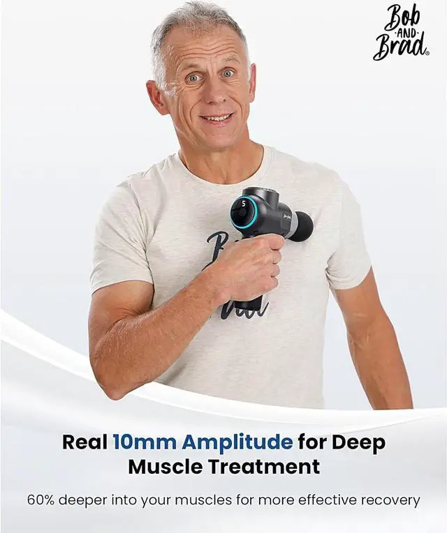 Alt view image 4 of 7 - BOB AND BRAD C2 Plus Massage Gun with Heat, Electric Back Massagers for Professional Athletes Home Gym, Deep Tissue Muscle Massager, Percussion Massager,FSA and HSA Eligible