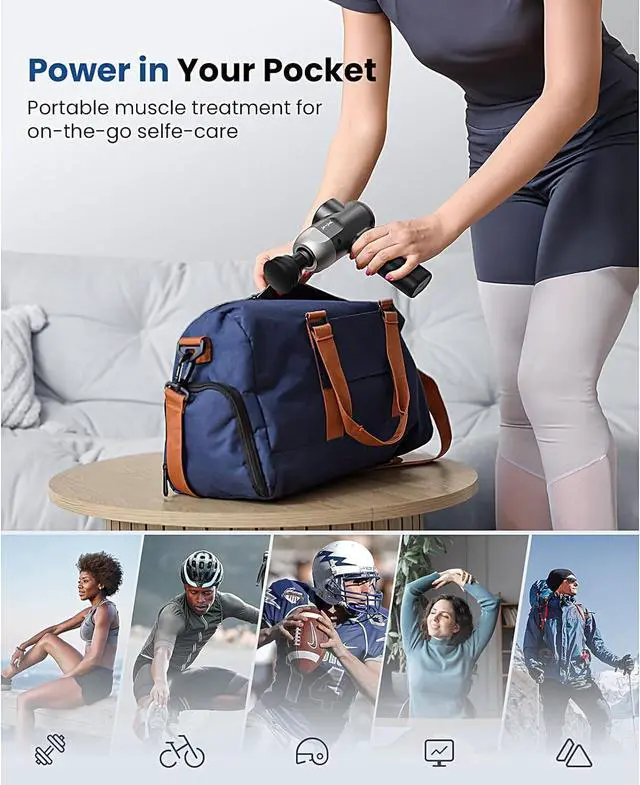Alt view image 6 of 7 - BOB AND BRAD C2 Plus Massage Gun with Heat, Electric Back Massagers for Professional Athletes Home Gym, Deep Tissue Muscle Massager, Percussion Massager,FSA and HSA Eligible