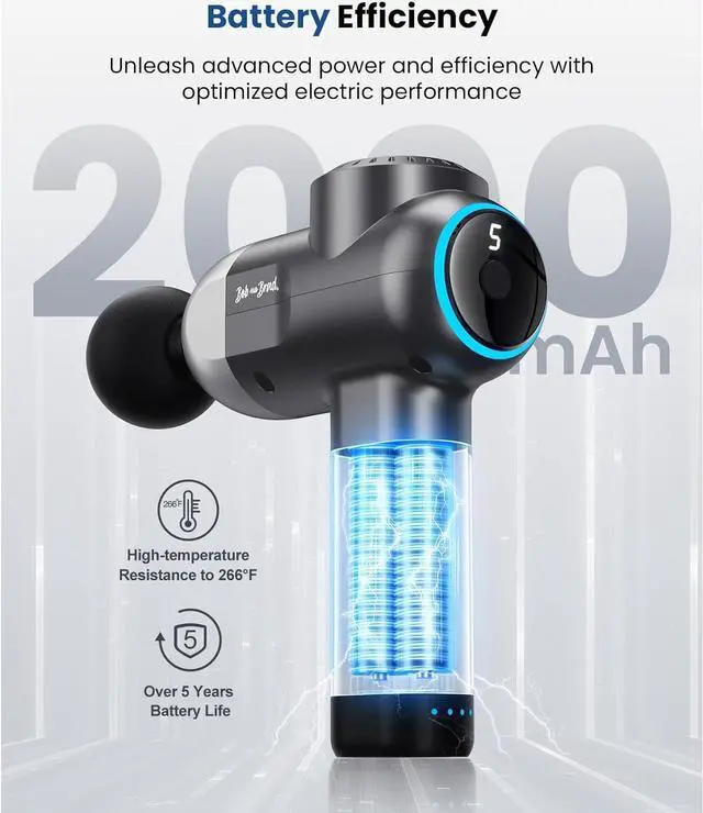 Alt view image 7 of 7 - BOB AND BRAD C2 Plus Massage Gun with Heat, Electric Back Massagers for Professional Athletes Home Gym, Deep Tissue Muscle Massager, Percussion Massager,FSA and HSA Eligible