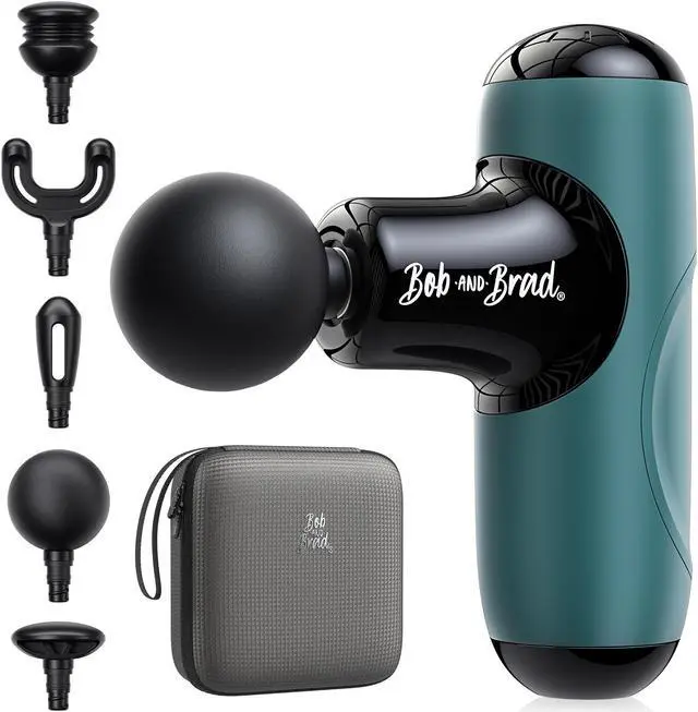 Main image of BOB AND BRAD Q2 Mini Massage Gun,Pocket-Sized Green Muscle Massager with Ultra Small & Quiet Muscle Massage Gun with Carry Case,Pain Relief Quiet Electric Handheld Muscle Massager,FSA and HSA Eligible