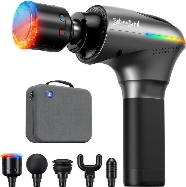 Main image of BOB AND BRAD A2 Pro Massage Gun with Heat and Cold Therapy, Deep Tissue Percussion Massager Gun,Pain Relief,Quiet Electric Handheld Muscle Massager,FSA and HSA Eligible