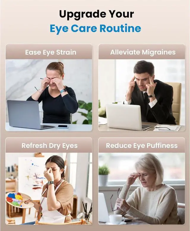 Alt view image 7 of 7 - BOB AND BRAD Eye Massager, EyeOasis 2 -Eye Massager with Heat,Smart Eye Mask Massager for Migraine with BT Music,Reduce Eye Strain Dry Eyes Improve Sleep,FSA/HSA Eligible,Gifts for Women and Men,Black