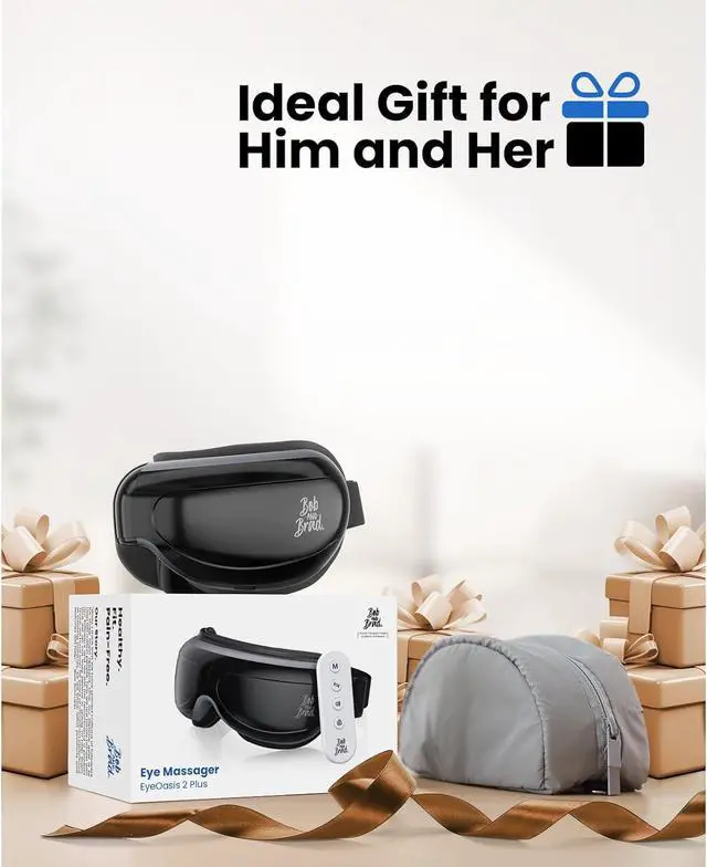 Alt view image 7 of 7 - BOB AND BRAD Eye Massager with Remote, EyeOasis 2 Plus for Migraines, Heat, Compression, Music, Heated Eye Massage Mask for Dry Eyes Relief, Improve Sleep,FSA/HSA Eligible, Women Ideal Gifts