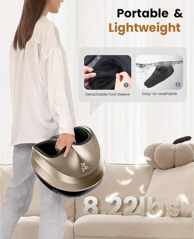 Alt view image 6 of 7 - BOB AND BRAD Foot Massager with Heat, Shiatsu Deep Kneading Foot Care, Deep Tissue Muscle Relaxation, Heated Electric Feet Massager Machine for Neuropathy, Christmas Gift for Men Women Mon Foot Care