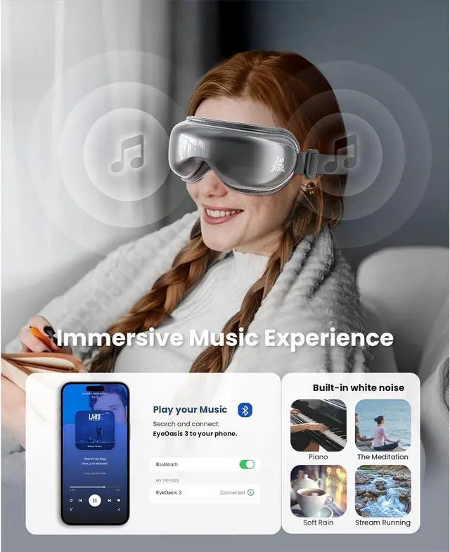 Alt view image 5 of 7 - BOB AND BRAD Eye Massager with Heat and Cooling, Heated Face Massager Eye Mask for Migraines Eye Strain Dry Eye Relief Improve Sleep, FSA HSA Eligible, Idea Gift for Men Women Boy Girls Grey