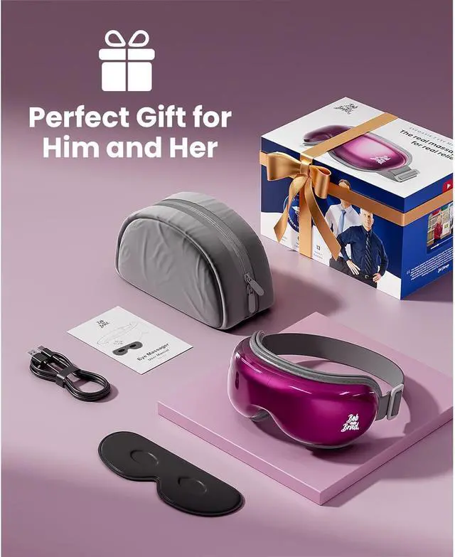 Alt view image 7 of 7 - BOB AND BRAD Eye Massager with Heat and Cooling Therapy, Comfort Music Eye Mask for Migraines, Eye Strain Dry Eye Relief, Heated Face Massager Pain Relief Improve Sleep, FSA HSA Eligible, Idea Gifts