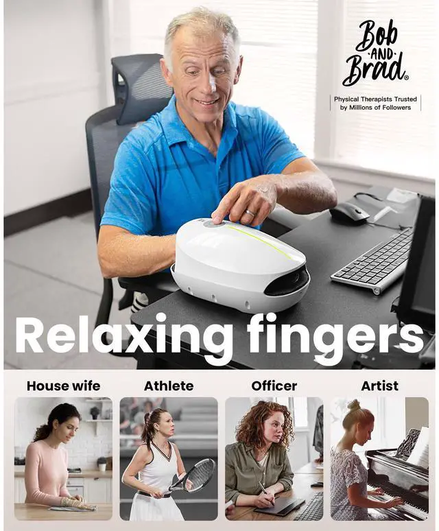 Alt view image 6 of 7 - BOB AND BRAD Hand Massager with Heat Compression Comfort Hand Massager for Arthritis and Carpal Tunnel Portable Heated Hand Relieving Deep Tissue Pain Relief Take Care of Hands Best Gift for Men Women