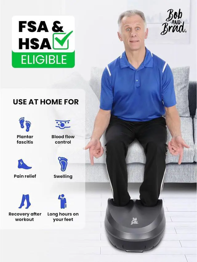 Alt view image 2 of 7 - BOB AND BRAD Foot Massager Machine with Heat and Remote,Electric Shiatsu Deep Kneading Removable Foot Massager with 4 Level, Relieve for Plantar Fasciitis Neuropathy Pain,FSA & HSA Eligible, Idea Gift