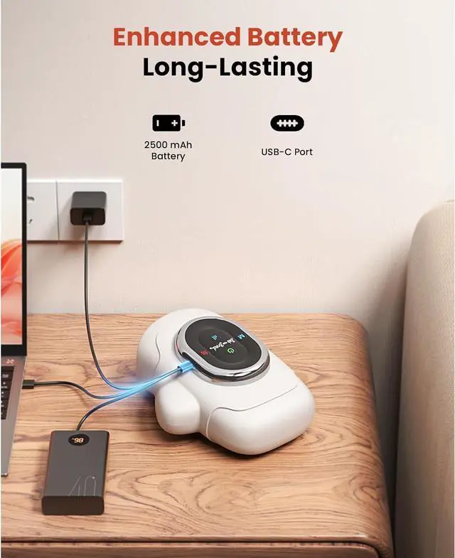 Alt view image 6 of 7 - Bob and Brad Cordless Hand Massager with Heat and Compression,Portable for Arthritis and Carpal Tunnel, Rechargeable Pain Relief Idea Gift, FSA HSA Eligible