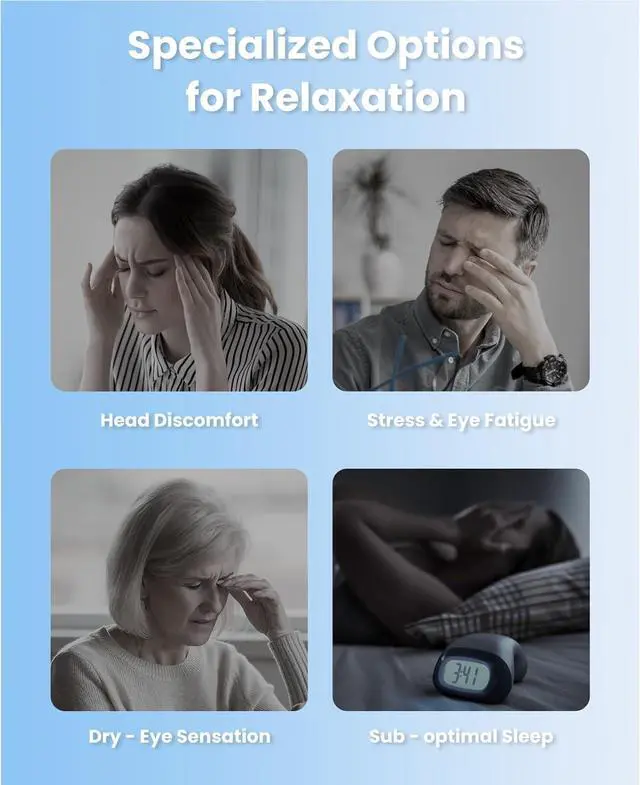 Alt view image 6 of 7 - Bob and Brad Eye Massager with Heat and Cooling, Heated Face Massager for Dry Eyes Strain Relief Improve Sleep,EyeOasis 3 Eye Mask for Migraines,FSA HSA Eligible,Idea Gift