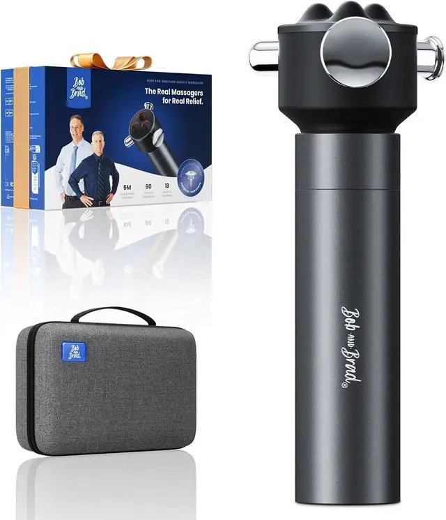 Main image of Bob and Brad VibeFlow Vibration Therapy Massager 160Hz Portable Handheld Muscle Massage Gun with 40W Brushless Motor and Long-Lasting Battery for Deep Tissue Pain Relief - 4 Attachments 4 Speeds