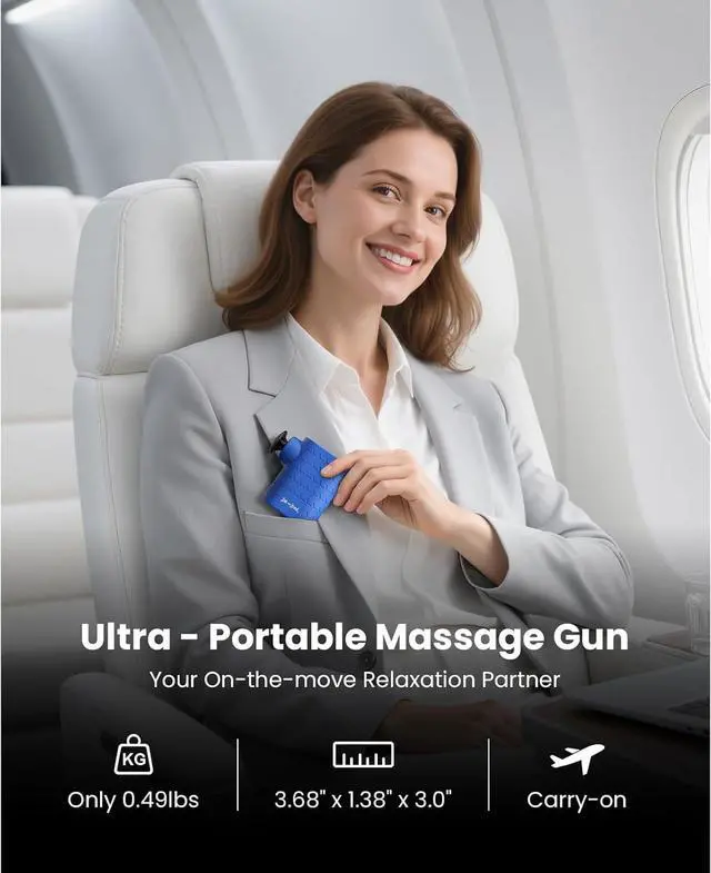 Alt view image 3 of 7 - Bob and Brad P5 Mini Massage Gun, 2800 RPM 5mm Amplitude Deep Tissue Portable Massage Gun for Pain Relief, Travel Size Back Massager for Daily Comfort, Only 0.49 lb, Idea Gift for Men and Women