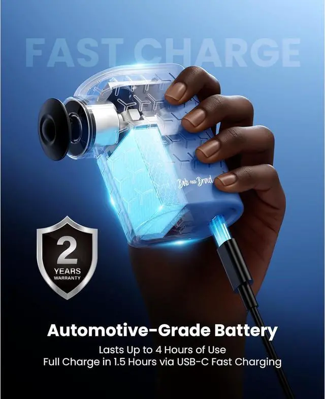 Alt view image 4 of 7 - Bob and Brad P5 Mini Massage Gun, 2800 RPM 5mm Amplitude Deep Tissue Portable Massage Gun for Pain Relief, Travel Size Back Massager for Daily Comfort, Only 0.49 lb, Idea Gift for Men and Women