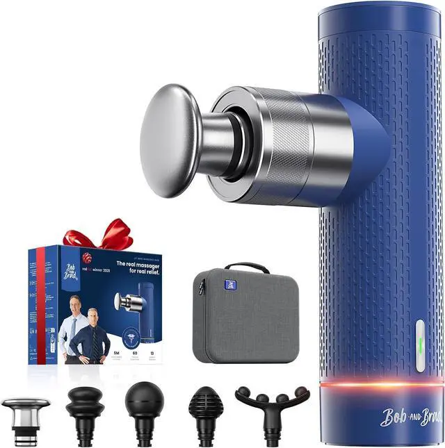 Main image of Bob and Brad A7 Mini Massage Gun with Metal Head, Deep Tissue 11mm Amplitude Muscle Massager for Pain Relief, ProfessionalPortable Back Machine with 5 Versatile Massage Heads for Muscle Relaxation