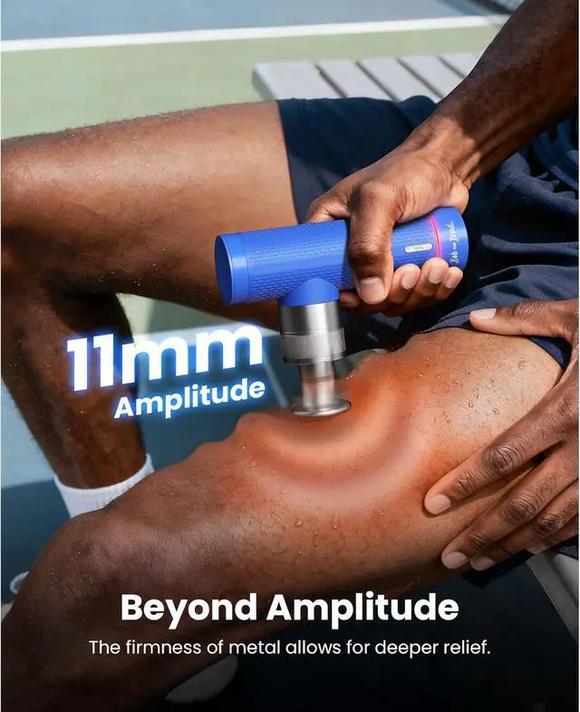 Alt view image 2 of 7 - Bob and Brad A7 Mini Massage Gun with Metal Head, Deep Tissue 11mm Amplitude Muscle Massager for Pain Relief, ProfessionalPortable Back Machine with 5 Versatile Massage Heads for Muscle Relaxation