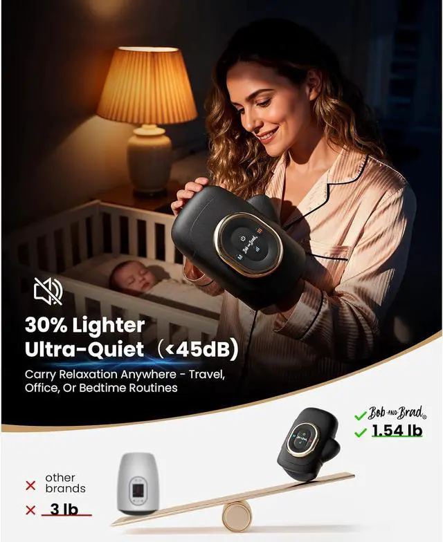 Alt view image 7 of 7 - Bob and Brad HandSpa Pro Hand Massager with Heat and Compression, Cordless Portable Hand Machine with 8-Zone Finger Division for Targeted Relief, Deep Tissue for Arthritis and Carpal Tunne Pain Relief