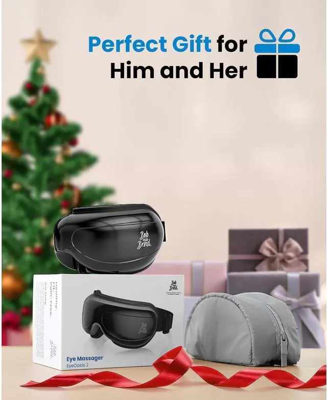Alt view image 6 of 7 - Bob and Brad Eye Massager with Heat & BT Music, Professional Portable Smart Eye Mask for Headache Pain Eye Strain Relief, Idea Gift for Women Men, Black