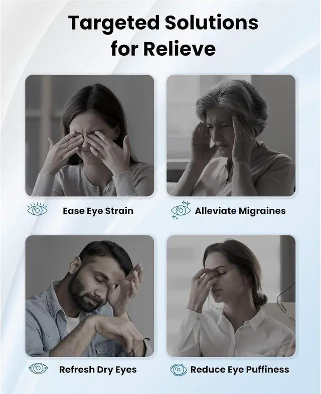 Alt view image 6 of 7 - Bob and Brad EyeOasis 3 Eye Massager with Heat and Cooling Therapy, Professional Comfort for Eyes Strain Relief, Quiet Eye Mask with Customizable Music, FSA HSA Eligible